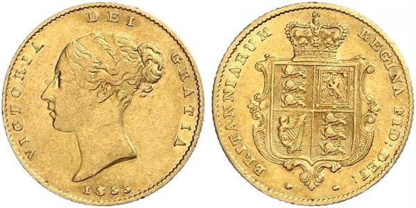 1/2 Соверен Соединённое королевство Великобритании и Ирландии (1801-1922) Золото Виктория (1819 - 1901)