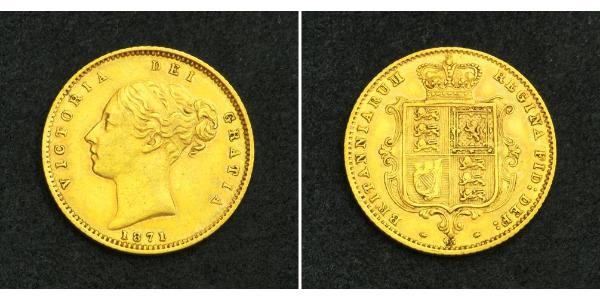 1/2 Соверен Соединённое королевство Великобритании и Ирландии (1801-1922) Золото Виктория (1819 - 1901)