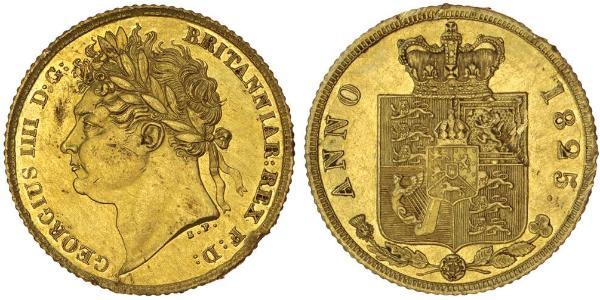 1/2 Соверен Соединённое королевство Великобритании и Ирландии (1801-1922) Золото Георг IV (1762-1830)