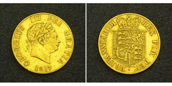 1/2 Соверен Соединённое королевство Великобритании и Ирландии (1801-1922) Золото Георг III (1738-1820)