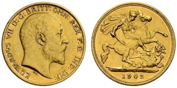 1/2 Соверен Соединённое королевство Великобритании и Ирландии (1801-1922) Золото Эдуард VII (1841-1910)