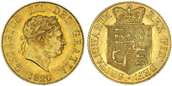 1/2 Соверен Соединённое королевство Великобритании и Ирландии (1801-1922) Золото Георг III (1738-1820)