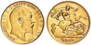 1/2 Соверен Сполучене королівство Великобританії та Ірландії (1801-1922) Золото Едвард VII (1841-1910)