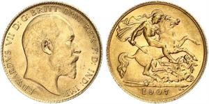 1/2 Соверен Сполучене королівство Великобританії та Ірландії (1801-1922) Золото Едвард VII (1841-1910)