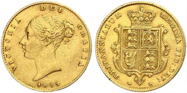 1/2 Соверен Сполучене королівство Великобританії та Ірландії (1801-1922) Золото Вікторія (1819 - 1901)