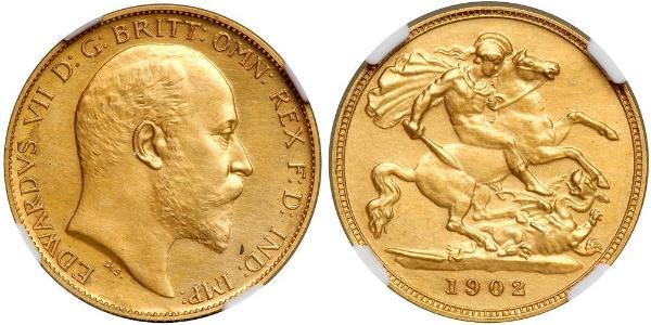 1/2 Соверен Сполучене королівство Великобританії та Ірландії (1801-1922) Золото Едвард VII (1841-1910)