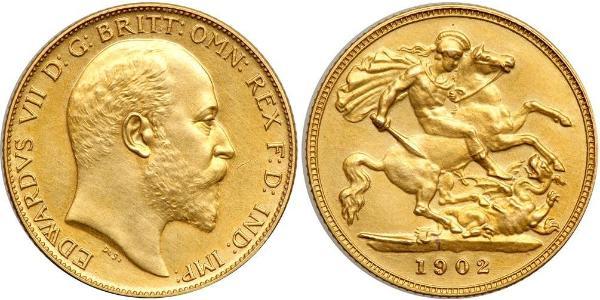 1/2 Соверен Сполучене королівство Великобританії та Ірландії (1801-1922) Золото Едвард VII (1841-1910)