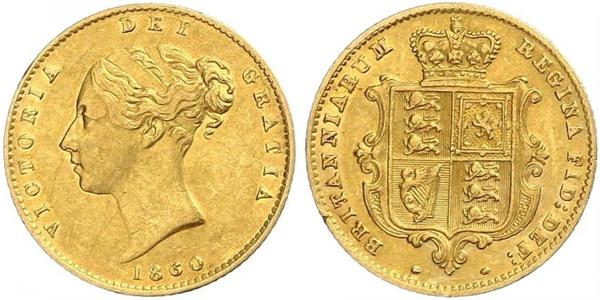 1/2 Соверен Сполучене королівство Великобританії та Ірландії (1801-1922) Золото Вікторія (1819 - 1901)