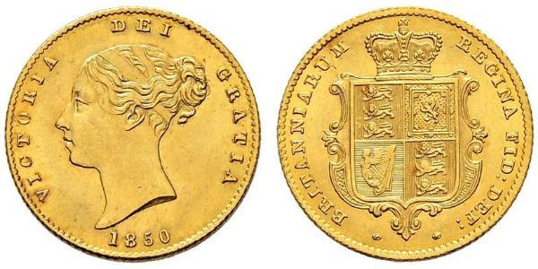 1/2 Соверен Сполучене королівство Великобританії та Ірландії (1801-1922) Золото Вікторія (1819 - 1901)