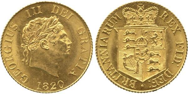 1/2 Соверен Сполучене королівство Великобританії та Ірландії (1801-1922) Золото Георг III (1738-1820)