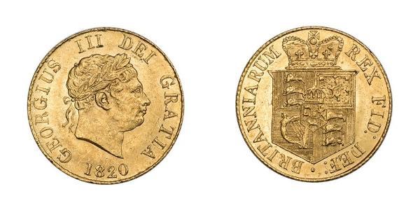 1/2 Соверен Сполучене королівство Великобританії та Ірландії (1801-1922) Золото Георг III (1738-1820)