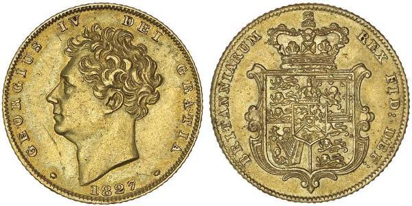 1/2 Соверен Сполучене королівство Великобританії та Ірландії (1801-1922) Золото Георг IV (1762-1830)