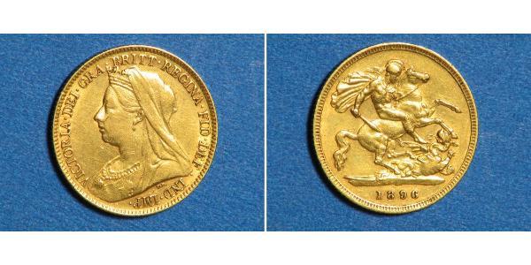 1/2 Соверен Сполучене королівство Великобританії та Ірландії (1801-1922) Золото Вікторія (1819 - 1901)