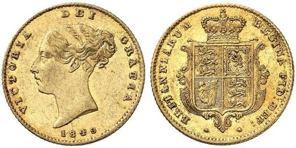 1/2 Соверен Сполучене королівство Великобританії та Ірландії (1801-1922) Золото Вікторія (1819 - 1901)