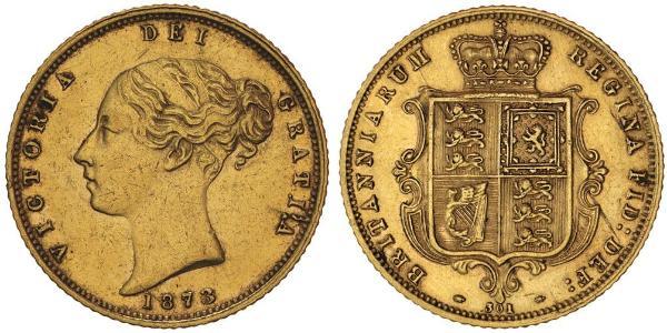 1/2 Соверен Сполучене королівство Великобританії та Ірландії (1801-1922) Золото Вікторія (1819 - 1901)