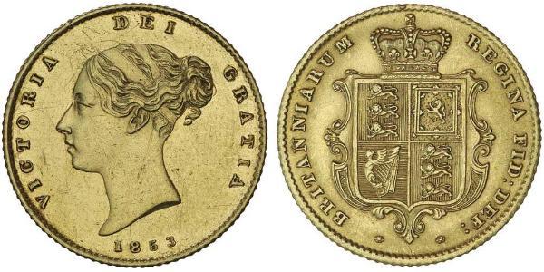 1/2 Соверен Сполучене королівство Великобританії та Ірландії (1801-1922) Золото Вікторія (1819 - 1901)