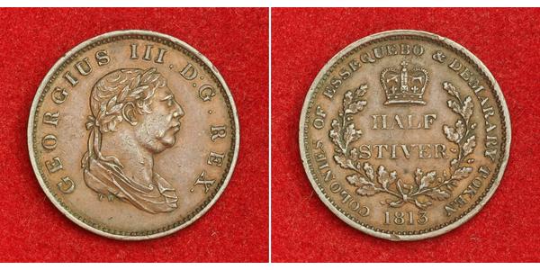 1/2 Стівер Сполучене королівство Великобританії та Ірландії (1801-1922) Мідь Георг III (1738-1820)