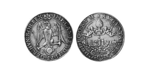1/2 Талер Аугсбург (1276 - 1803) Серебро Ferdinand II, Holy Roman Emperor  (1578 -1637)
