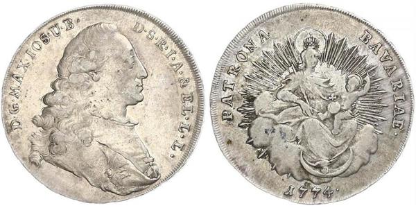 1/2 Талер Бавария (курфюршество) (1623 - 1806) Серебро Максимилиан III (курфюрст Баварии)(1727 – 1777)