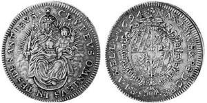 1/2 Талер Баварія (курфюрство) (1623 - 1806) Срібло 