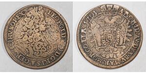 1/2 Талер Королiвство Угорщина (1000-1918) Срібло Леопольд I Габсбург(1640-1705)