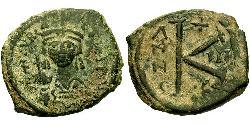 1/2 Фоллис Византийская империя (330-1453) Бронза Маврикий (539-602)