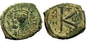 1/2 Фоллис Византийская империя (330-1453) Бронза Маврикий (539-602)