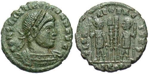 1/2 Фоллис Римская империя (27BC-395) Бронза Констанций II (317 - 361)