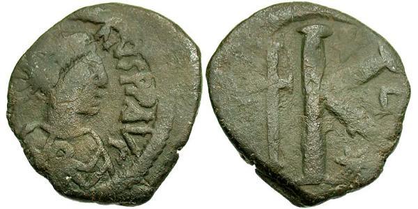 1/2 Фолліс Візантійська імперія (330-1453) Бронза Юстин I (450-527)