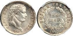 1/2 Франк Первая Французская империя (1804-1814) Серебро Наполеон I(1769 - 1821)