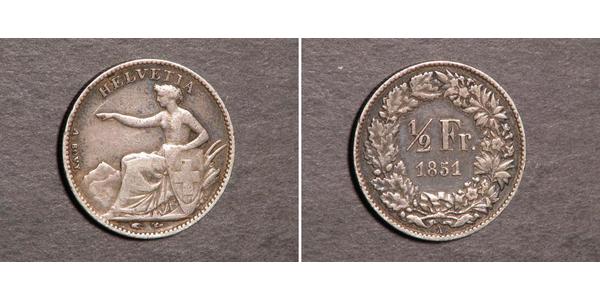 1/2 Франк Швейцария Серебро 