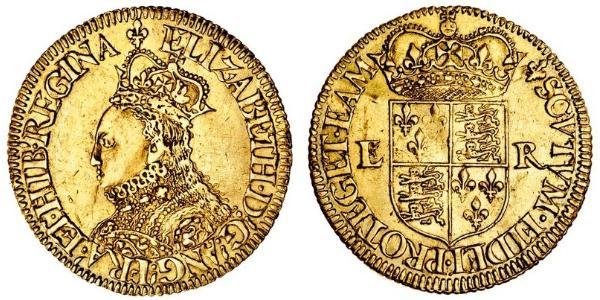 1/2 Фунт Королівство Англія (927-1649,1660-1707) Золото Єлизавета I (1533-1603)