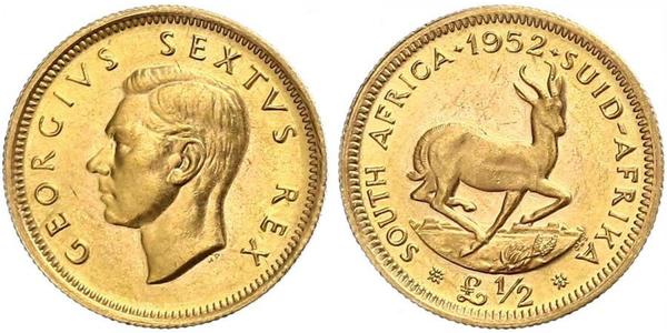 1/2 Фунт Південно-Африканська Республіка Золото Георг VI (1895-1952)
