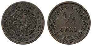 1/2 Цент Королевство Нидерланды (1815 - )  