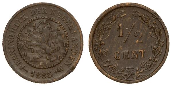 1/2 Цент Королівство Нідерланди (1815 - )  