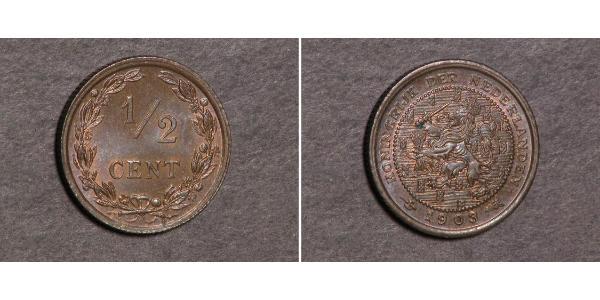 1/2 Цент Королівство Нідерланди (1815 - )  