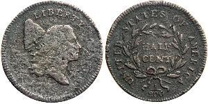 1/2 Цент США (1776 - ) Медь 