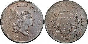 1/2 Цент США (1776 - ) Медь 