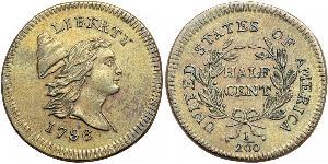 1/2 Цент США (1776 - ) Медь 