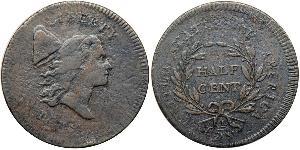 1/2 Цент США (1776 - ) Медь 