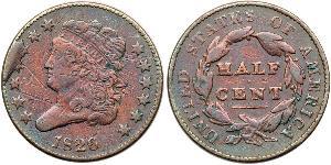 1/2 Цент США (1776 - ) Медь 