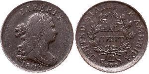 1/2 Цент США (1776 - ) Медь 
