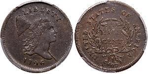 1/2 Цент США (1776 - ) Медь 