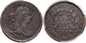 1/2 Цент США (1776 - ) Медь 