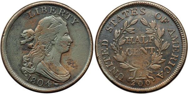 1/2 Цент США (1776 - ) Медь 