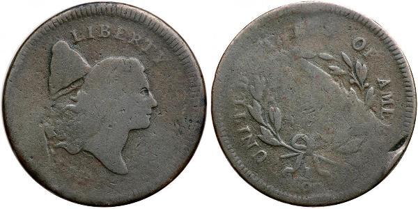 1/2 Цент США (1776 - ) Медь 