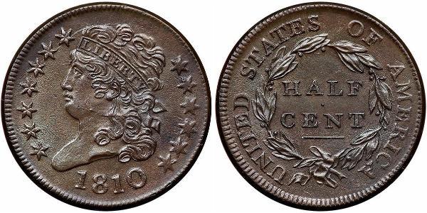 1/2 Цент США (1776 - ) Медь 