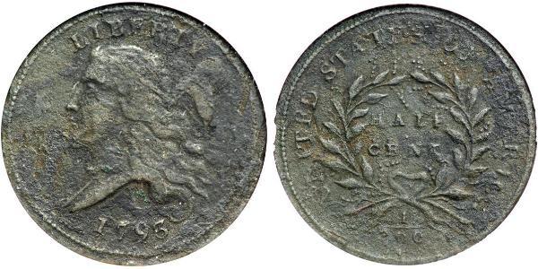 1/2 Цент США (1776 - ) Медь 