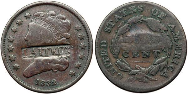 1/2 Цент США (1776 - ) Медь 