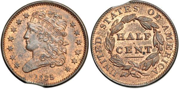 1/2 Цент США (1776 - ) Медь 